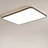 Plafonniers Moderne Lampe À LED Originalité Nordique Ultra Mince Rectangulaire Salon Chambre Éclairage En Bois Massif Luminaire Décoratif