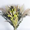 Dekorativa blommor Lychee Life Artificial Plants Green Setaria Viridis Pampas Torkad Flower Natural Contsed Wedding Party Supplies Boho