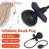 Strapless Mouth Gag Shop Inflatable Expansion Open Ball Restraint Slave Bondage Adult Games For Couples 210722227M