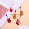 Pins Broschen Gitarre Hard Brosche Emaille Pin Musikinstrumente Metall Revers Kleidung Sammeln Abzeichen Hut Benutzerdefinierte Mode Männer Frauen Dhkwp