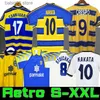 Fani TOPS TEES 1998 1999 2000 PARMA RETRO SOCCER JERSEY HOME 95 97 98 99 00 BAGGIO CRESPO Cannavaro Football Shirt Stoichkov Thuram Futbol Camisa 01 02 03 T230720