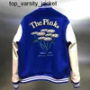 2023 Nya herrjackor Blue Red Black Vandythepink Varsity Baseball Women Casual Unisex Kläder Läder Bomber Men Womens Coats Letterman Jacket