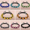 Intero 10mm nero bianco misto multi mix strass cristallo bracciali Shamballa bracciale gioielli per uomo y353289I