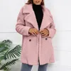 Women's Jackets 2023 Autumn And Winter Europe The United States Double-breasted Lamb Jacket Loose Lapel Plush Coat Outerwear Women Clothes