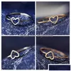 Band Rings Dainty Women Ring Hollow Heart For Couple Promise Infinity Eternity Love Jewelry Boho Anillos Mujer Bff Gifts Drop Deliver Dhtpi