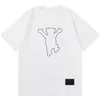 Topkwaliteit zomer New Bear Print korte mouw paar los en comfortabel T-shirt