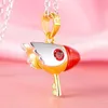 Card Captor Cardcaptor SAKURA Seal Key 925 Sterling Silver Pendentif Collier Cosplay Colliers Chaîne En Argent Corde Chaîne Box333G