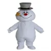 Frosty Snowman Mascot Trajes Tema animado Natal boneco de neve Cospaly Mascote dos desenhos animados Personagem adulto Festa de carnaval de Halloween Co306O