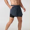 Erkek Şort Spor Salonu Şort Erkekler Çifte Deck Egzersiz Şortu Hızlı Kuru Eğitim Kısa Pantolon Fitness Sport Jogging Pantolon Dipler Çalışma Şort Erkekler 230720