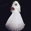 A line wedding dresses with hijab Beaded crystals High Neck Long Sleeve Dress lace sequined appliques Floor Length Muslim bridal g203y