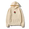 Heren Hoodies Sweatshirts Harajuku Hoodie Sweatshirt Mannen Mode Streetwear Rose bloemenprint Tops Trui heren hoody Hooded kleding 230721