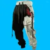 Calças femininas Y2K Men Streetwear Techwear Vintage Anime Cargo Graphic Oversized Sports Stacked Sweatpants Print Joggers Calças Roupas