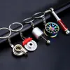 10pcCreative gift car metal keychain turbo gear hub pendant brake disc shock absorber Pendant212l