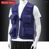 Gilet da uomo Gilet da motociclista Gilet estivo Abiti da lavoro Giacca da baseball Abbigliamento tattico Militare