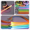 Dog Collars 120cm LED Leash Rope With Light Luminous Lead For Running Night Safety Flashing Glowing Collar Harness Accessories