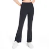 Lulu NWT AL High Waist Elasticity Pants Gym Quick Dry Sports Fitness Trousers Slim Was Thin Tight Wide Legs Leggings Yoga Outfit Exercise Athletic Lemon M5UT