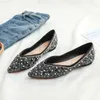 Dress Shoes Spring/Autumn casual crystal pearl flats woman loafers sneakers women shoes beads ballerina pointed toe soft bottom moccasins L230721