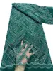 KY-6061 BRIDEMAIDS High End Women Dress paljetter Tulle French Lace Fabric Senaste 5 meter Elegant NET TRECH MATERIAL DAMNINGAR KIFTNING PARTY DAGLIG BLUE SOMMER 2023