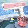 Sand Play Water Fun Glock Gun Toy Portable Automatic Spray Toys Electric Burst Crianças Outdoor Fight 230720