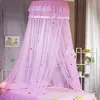 Bambini Elegante Letto in Tulle Letto a Cupola Rete a Baldacchino Circolare Rosa Tondo Cupola Biancheria da Letto Zanzariera per Twin Queen King9111403303p