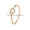 Band Rings Dainty Women Ring Hollow Heart For Couple Promise Infinity Eternity Love Jewelry Boho Anillos Mujer Bff Gifts Drop Deliver Dhtpi