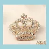 Vêtement décoratif cristal pour femmes mariage mariée brillant strass couronne robe broche Zdms5 broches broches O6Dth184n