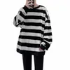 Herrtröjor 2023 Spring Men Classic Striped Mens Hip Hop Streetwear Sweatshirt Manlig Trend Cotton Pullover M-5XL