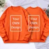 Hoodies voor heren Sweatshirts Je EIGEN ontwerp Merkfoto Aangepaste herensweatshirts Stuur foto-aanpassing DIY Capuchon Herfst Winter Sportkleding Dames 230720