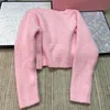 Womens Designers Fashion Casual Knitwear Sweaters Womens Round Neck Stripe Sweaters Knit Letter Knitted Long Sleeved Cardigan pinkwing CXD2312152-12