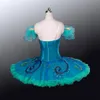 La Esmeralda Variation Professional Stage Costume Tutu Verde scuro La bella addormentata Balletto Comeptiton vestito pancake tutu bambino287l