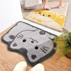 Carpets Cartoon Animal Shape Bath Mat Absorbent Fluff Foot Pad Shower Door Non-slip Microfiber Flocking Bathroom Rug