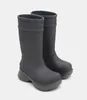 2023 Взлетно -посадочная полоса Balenciga Rain Boots Week Week Week Freed Street Rain Boots Blac