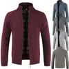 Camisolas Masculinas Inverno Quente Camisola Masculina Veludo Espessamento Casaco Roupas Masculinas Casual Formal Zipper Cardigan Casacos Sueter Hombre