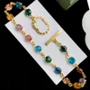 Bracelet femme de créateur de marque de luxe en or avec cristaux de pierres précieuses colorées Bracelets magnifiques pour femmes Accessoires d'élégance avancée Bijoux