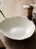 Piatti Piatti in ceramica bianca Zuppa per uso domestico Speciale profondo di alta qualità a forma speciale per la casa