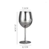 Şarap Gözlükleri 1 PCS Paslanmaz Çelik All-Steel Goblet Metal Glas Wineglass Bar Şampanya Kokteyl İçme Kupası Parti Malzemeleri
