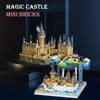 Action-Spielzeugfiguren, Micro Bricks City, kreatives mittelalterliches Magic Castle-Serie, Schularchitektur, Modellbausteine, Geschenke, Spielzeug für Kinder und Erwachsene, 230721