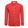 Herren-Freizeithemden, rot-weißes Herz-Hemd, gepunktet, Valentinstag-Freizeithemden, lange Ärmel, grafische Y2K-Blusen, Herbst-Vintage-Oversize-Kleidung, L230721