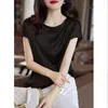 T-shirts pour femmes Fashion Ladies T-Shirt Vintage Imprimé Casual Short Sleeve Solid Women Tops Summer