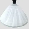 Grande largo 6 aros 2 camadas de tule longo casamento mulher anáguas para vestido quinceanera cintura elástica crinolina para vestido de baile nupcial2092