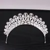 Bandane Copricapo da sposa con diamanti Copricapo a corona Accessori per capelli da sposa in lega Copricapo con strass Sposa