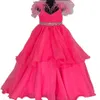 Vestido de festa formal para meninas, azul gelo, 2023, faixa de cristais, organza, criança, aniversário, formal, vestido de festa, infantil, pré-adolescente, minúsculo, You272S