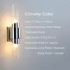 Applique murale lumière luxe Simple minimaliste couleur or/chrome Villa décor intérieur mode moderne E14 monté sur verre