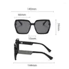 Sonnenbrille Retro Quadratischer Buchstabe Damen Großes Gesicht Schwarze Brille Universeller Sonnenschutz Und Farbwechsel Für Männer