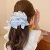 Hair Clips KAITIN Printed Large Ties For Women French Elegant Headwear Temperament Low Rope Girl Accessories