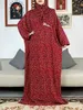 Ubranie etniczne Neswest muzułmanin Rayon Abayas for Women Ramadan Modlitwa Dubai Turcja Bliski Wschód Femme Floral Loose Lose African Dress Turban Joint 230720