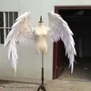 Asas de anjo de penas de desenhos animados brancas lindas fantasiadas para desfile de moda exibe adereços de tiro de casamento fantasia de jogo cosplay3007