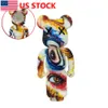 4 inch Silicone Smoking Hand Pipe Cute Bear Shape Pipe With Glass bowl New