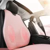 Fundas de asiento de coche Cojín de 4 estaciones Transpirable Seda de hielo Una sola pieza de gel frío BuCushion Back para el conductor