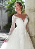 2023 Beach Bohemian Wedding Dress Sexy long sleeves backless Puffy Bridal Gowns Long Train Rustic Country Vintage Wed Gowns Lace Outdoor Lady Marriage Dresses